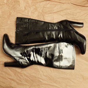 Steve Madden Black Patent Leather Boots